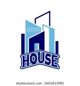 Modern house building design vector