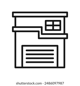 modern house building icon mark in filled style