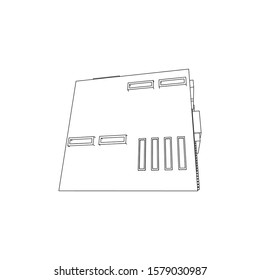 Modern House Building Isolated Line Art Vector Images, Interior, Exterior design