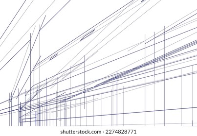 Construcción moderna de la casa vectorial 3d ilustración