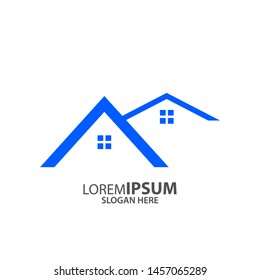 Modern house buildings logo design template. Real estate. Logo property