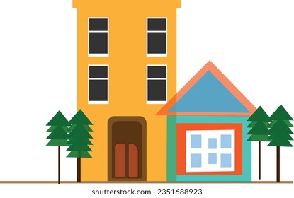 Modern House Design Building Vector files.