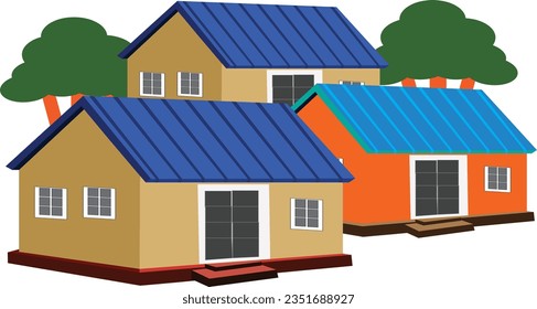 Modern House Design Building Vector files.
