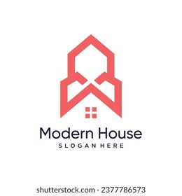 Modern house design element icon vector with creative modern concept