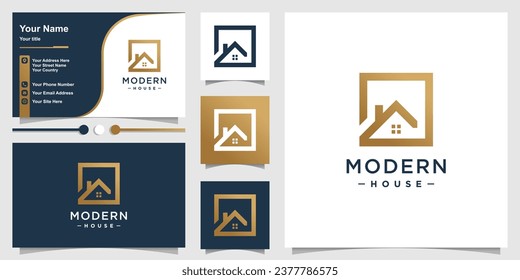 Modern house design element icon vector with creative modern concept