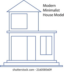 Un modelo de diseño de casa moderno en formato vectorial.