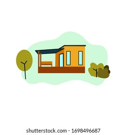 Modern house flat icon.home vector illustration.