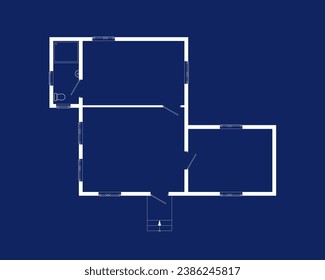 Modern house floor plan. Vector interior plan. Architectural background.