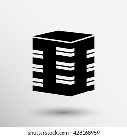 modern house icon business symbol construction building.