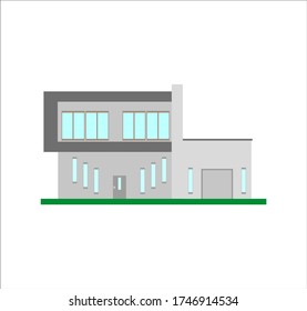 modern house. illustration for web and mobile design.