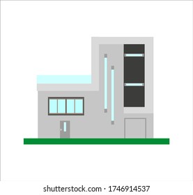 modern house. illustration for web and mobile design.