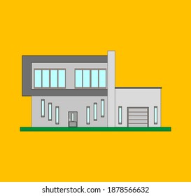 modern house. illustration for web and mobile design.