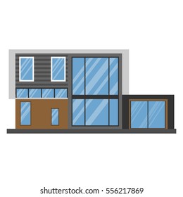 Modern house isolated