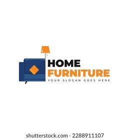 Modern house lightbulb electricity interior vector logo design template