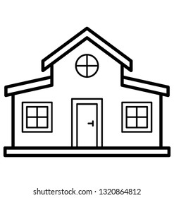 Modern house line icon 
