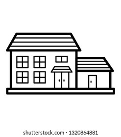 Modern house line icon 