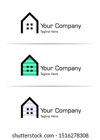 Modern House Logo Company in White Background