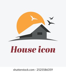 Diseño moderno del logotipo de la casa en formato EPS