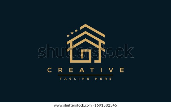 Modern House Logo Design Real Estate Stock Vector (Royalty Free) 1691582545