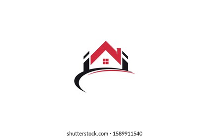 Modern house logo design template
