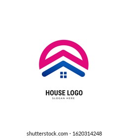 Modern House Logo Design Template vector illustration