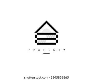 Modern house logo design template. Real estate and home buildings logo symbol.