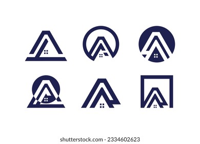 Modern house logo design vector with creative concept