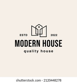logotipo de casa moderna, diseño de ilustración vectorial de concepto de casa simple
