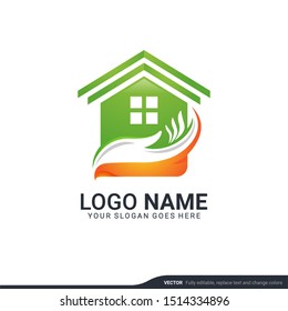 Modern house logo template design. Building Logo Vector Design. 