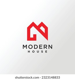Modern house logo vector with creative modern concept design