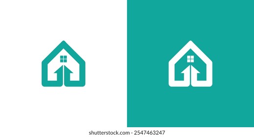 Modern house logos, minimalist houses, simple houses