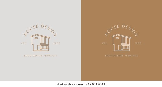 Modern house logotype. House logo design. Vector illustration.