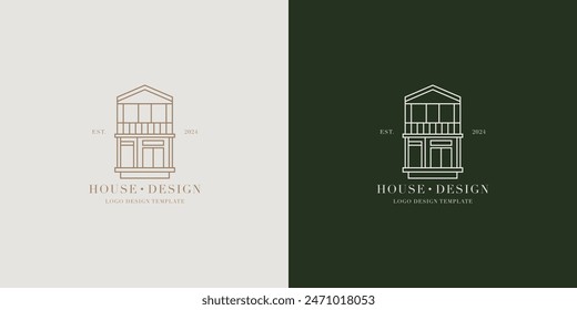 Logotipo moderno de la casa. Diseño de logotipo de la casa. Ilustración vectorial.