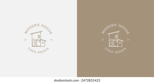 Modern house logotype. House logo design. Vector illustration.