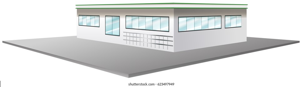 Modern house on white