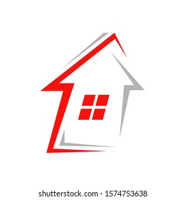 modern house realty logo vector illustration. roof windows symbol icon template.