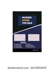 Modern house sale flyer design layout