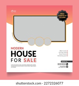 Modern House sale social media tempalte and Instagram post design