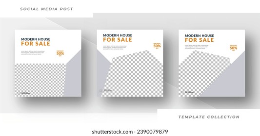 Modern house for sale Social Media Post Templates, Editable Post Templates Social Media Banners.