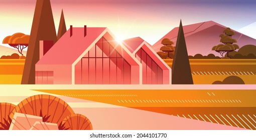 modern house of sandwich panels with panoramic windows environmentally friendly home building modular housing