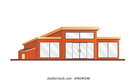 Modern house style vector illustration