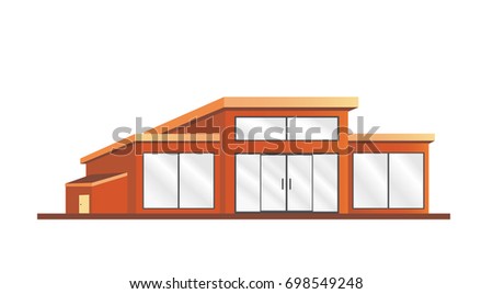 Modern house style vector illustration