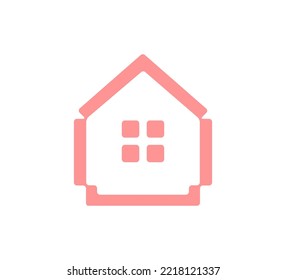 The modern house symbol is on white background. New icon design concept. New design 2022-2023