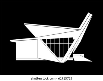 modern house, vector