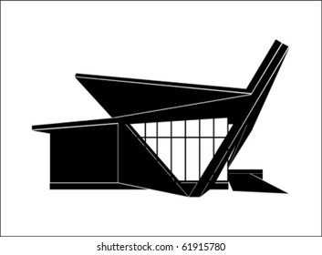 modern house, vector