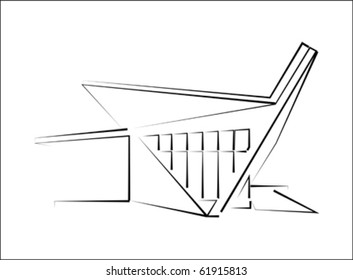 modern house, vector