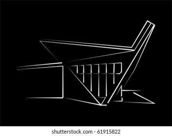 modern house, vector