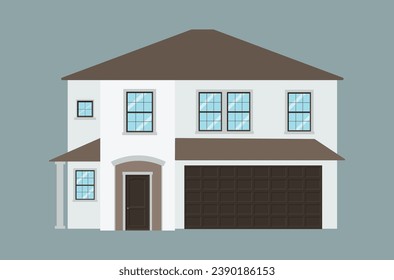 Modern house vector flat design