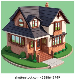 Modern house vector illustration 10 EPS . Modern house vector .