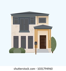 Modern house vector illustration